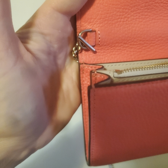 Kate Spade New York Roulette Top Handle Crossbody Bag. Peach Melba - Picture 14 of 16